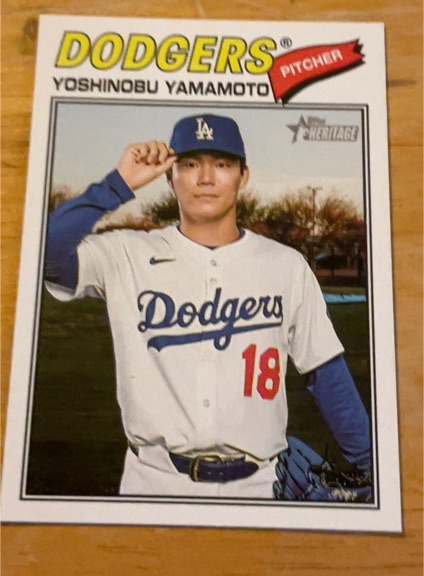 2026 Topps Heritage #371 Yoshinobu Yamamoto — front