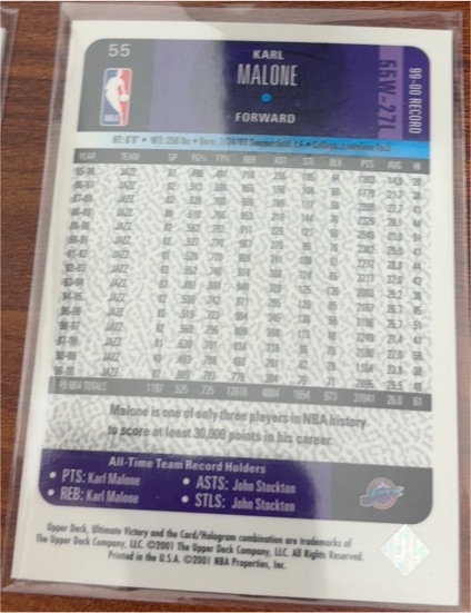 1990-91 Upper Deck #55 Karl Malone — front