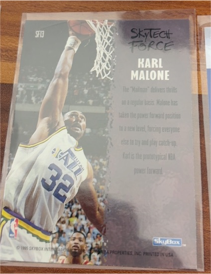 1994-95 SkyBox SkyTech Force #SF13 Karl Malone — front