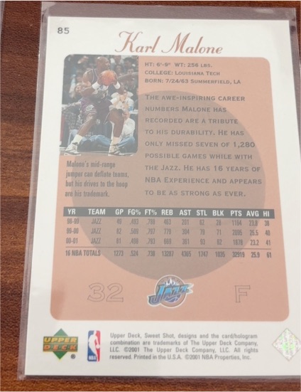 1998-99 Upper Deck Ovation Superstars of the Court #C4 Karl Malone — front