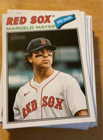 2026 Topps Heritage #356 Marcelo Mayer Boston Red Sox — front