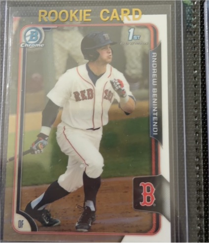 2015 Bowman Chrome #182 Andrew Benintendi — front