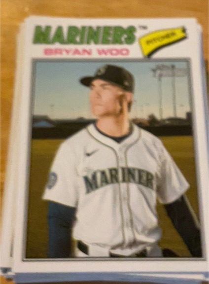 2026 Topps Heritage #99 Bryan Woo — front