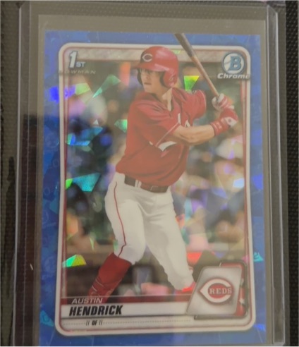 2020 Bowman Chrome Sapphire #BD-34 Austin Hendrick — front