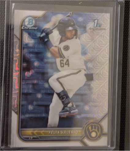 2022 Bowman Chrome Mojo #BCP-128 Felix Valerio — front