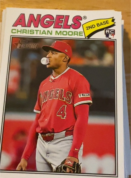 2026 Topps Heritage #249 Christian Moore — front