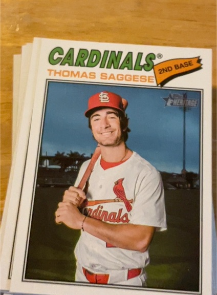 2026 Topps Heritage #230 Thomas Saggese — front