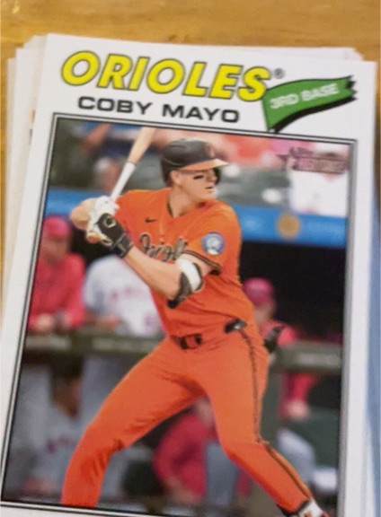 2026 Topps Heritage #49 Coby Mayo — front