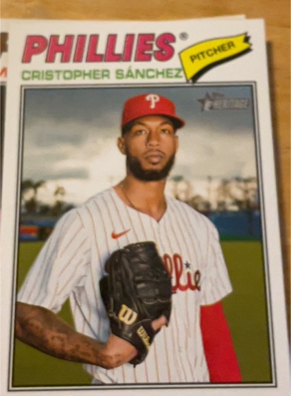 2026 Topps Heritage #110 Cristopher Sanchez — front