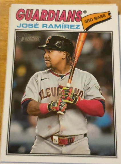 2026 Topps Heritage #52 José Ramírez — front