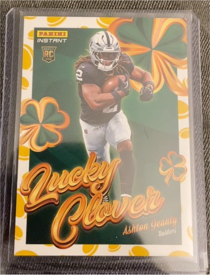 2025 Panini Instant #12 Ashton Jeanty Lucky Clover — front