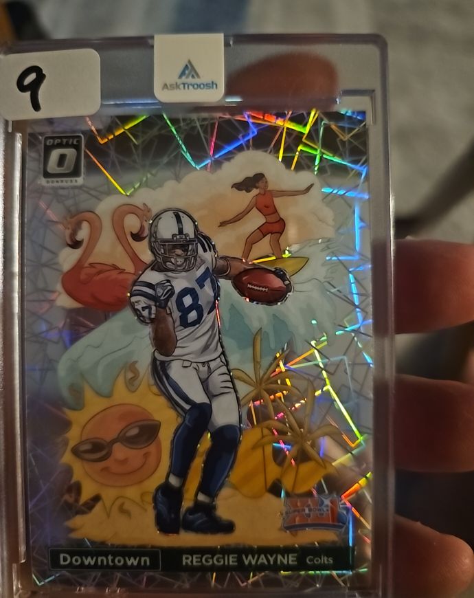 2023 Donruss Optic Super Bowl Downtown #ID-DH Reggie Wayne — front