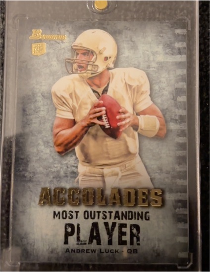 2012 Bowman Accolades #BAC-AL Andrew Luck — front
