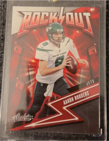 2023 Panini Absolute #15 Aaron Rodgers Rock Out — front