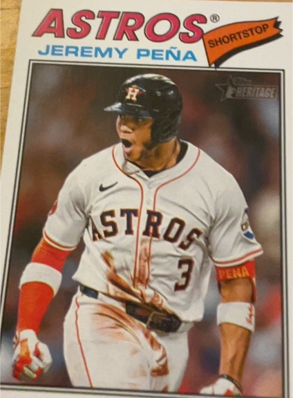 2026 Topps Heritage #283 Jeremy Peña — front