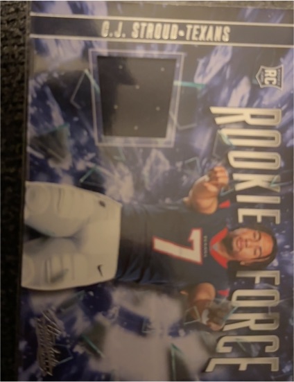 2023 Panini Absolute #RF-2 C.J. Stroud Rookie Force Patch — front
