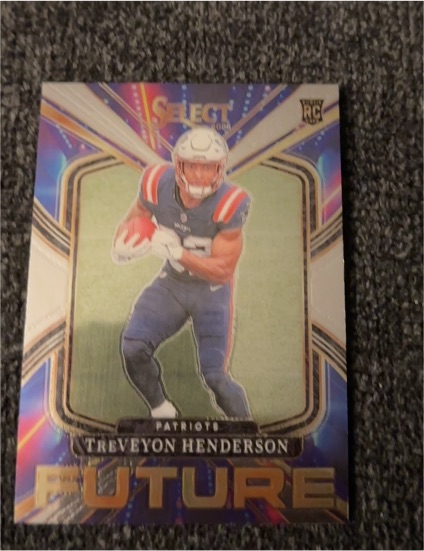2025 Panini Select #15 Treveyon Henderson FUTURE Rookie Insert Patriots — front