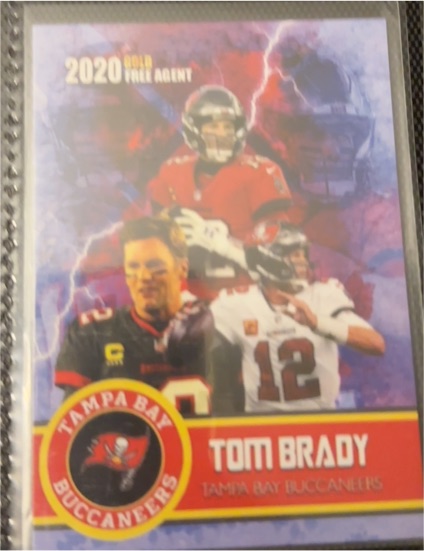 2020 Tom Brady Tampa Bay Buccaneers Gold Free Agent — front