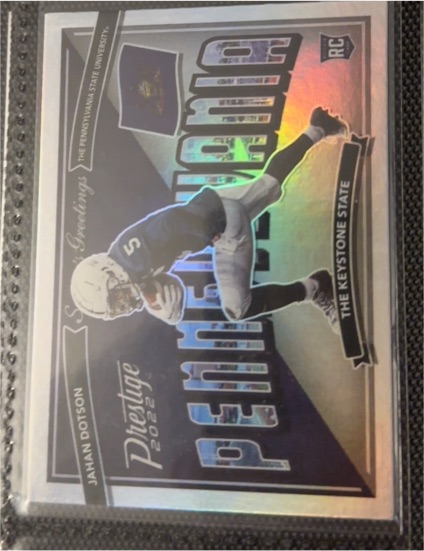 2022 Panini Prestige Seasons Greetings #SG-12 Jahan Dotson RC — front