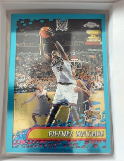2001-02 Topps Chrome #55 Dikembe Mutombo Philadelphia 76ers — front