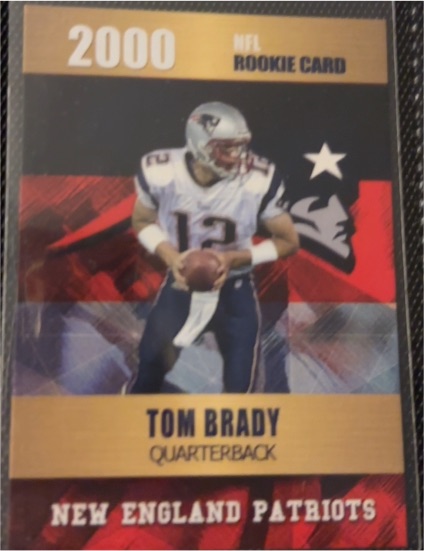2000 NFL Rookie Card Tom Brady New England Patriots — front