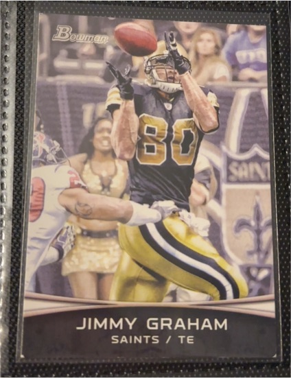 2012 Bowman #92 Jimmy Graham New Orleans Saints — front