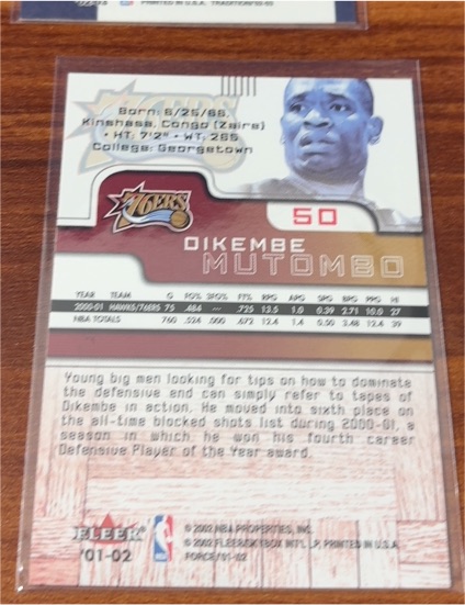 2001-02 Fleer Force #50 Dikembe Mutombo — front