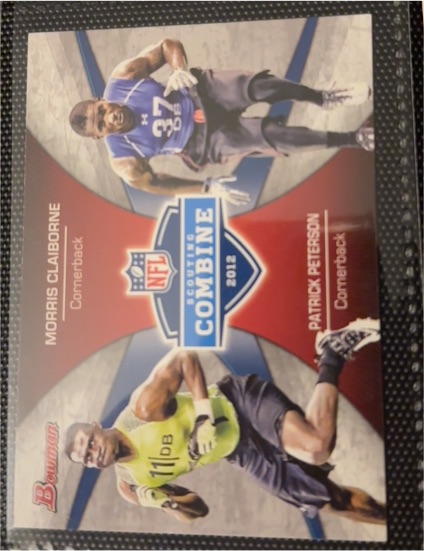 2012 Bowman Combine Competition #CC-CP Morris Claiborne / Patrick Peterson — front