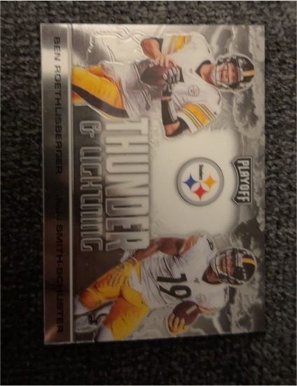 2020 Panini Playoff Thunder & Lightning #TL-7 Ben Roethlisberger JuJu Smith-Schuster — front