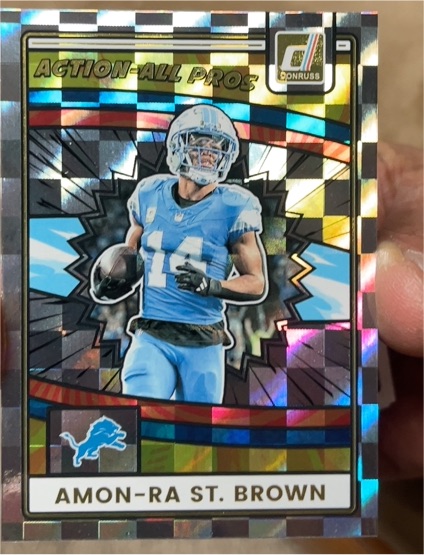 2025 Donruss Action-All Pros #AAP-AST Amon-Ra St. Brown — front