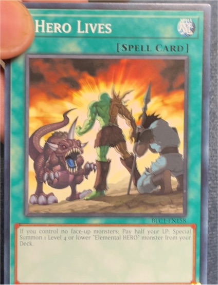 2020 Yu-Gi-Oh! BLC1-EN158 A Hero Lives — front