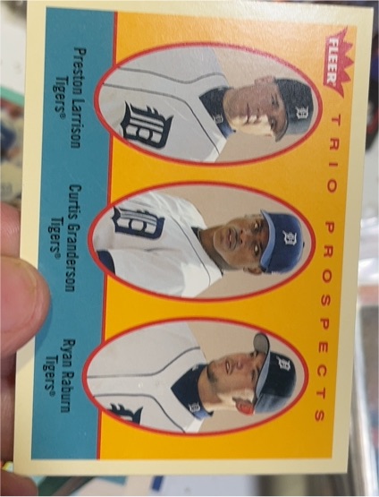 2005 Fleer Tradition #311 Preston Larrison / Curtis Granderson / Ryan Raburn — front