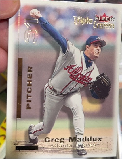 2001 Fleer Triple Crown #158 Greg Maddux — front