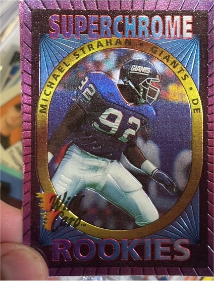 1993 Wild Card Superchrome Rookies #26 Michael Strahan — front