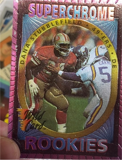 1993 Wild Card Superchrome Rookies #1 Dana Stubblefield — front