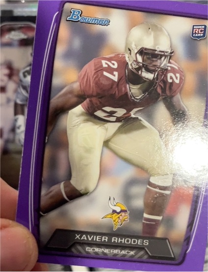 2013 Bowman #158 Xavier Rhodes — front