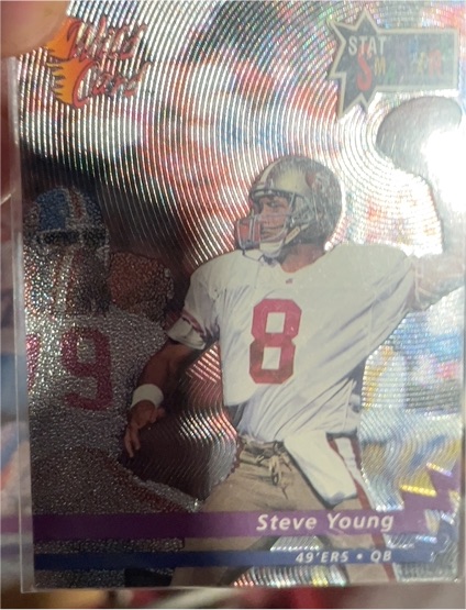 1992 Wild Card Stat Smashers #SS-5 Steve Young — front