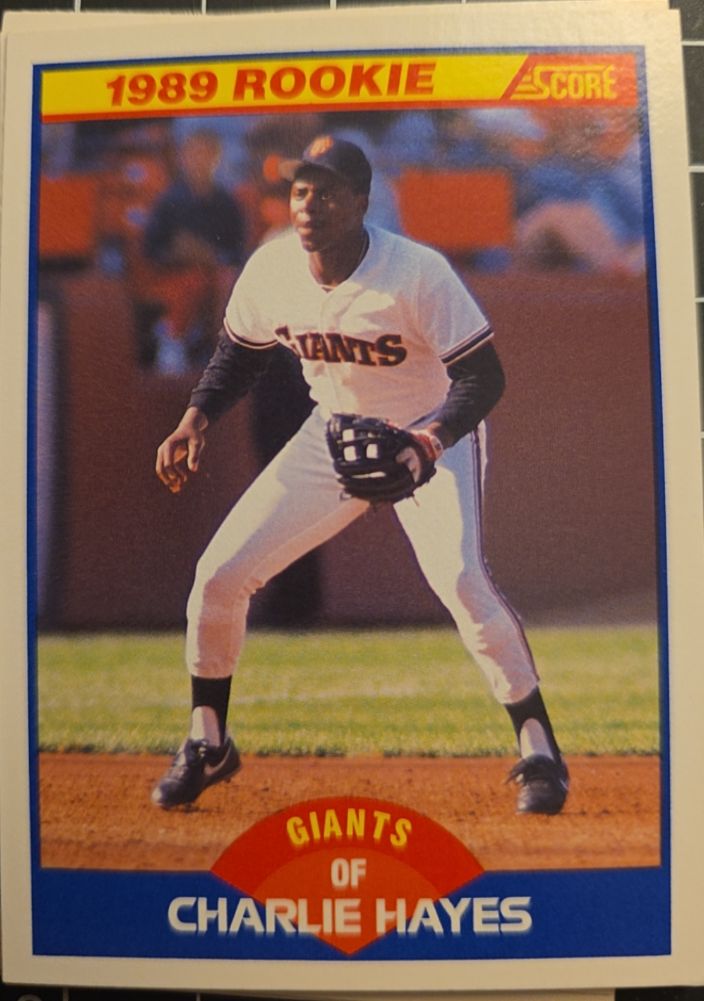 1989 Score #628 Charlie Hayes — front