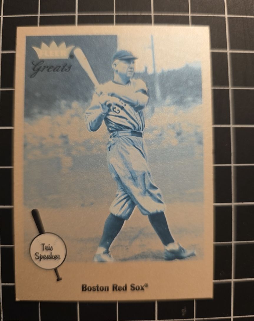 2002 Fleer Greats of the Game #5 Tris Speaker Boston Red Sox — front