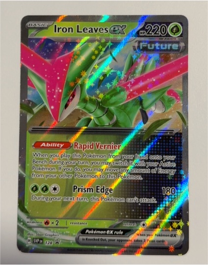 2023 Pokémon Scarlet & Violet #128 Iron Leaves ex — front