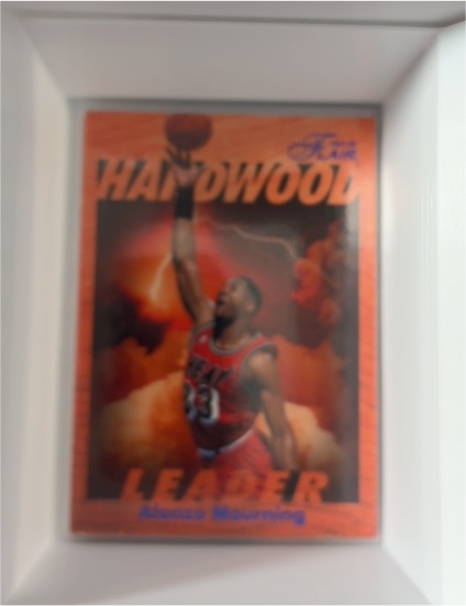 1997-98 Fleer Flair Hardwood Leader #14 Alonzo Mourning — front