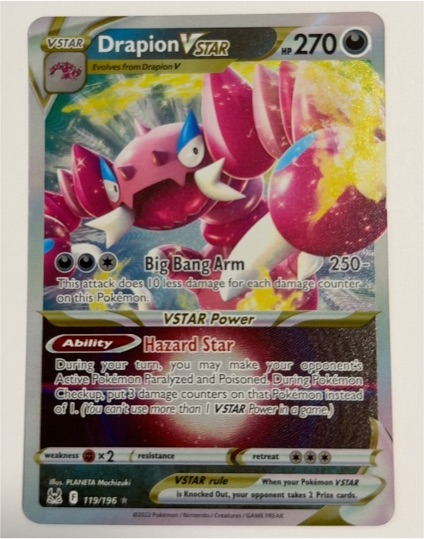 Drapion VSTAR 119/196 Lost Origin — front