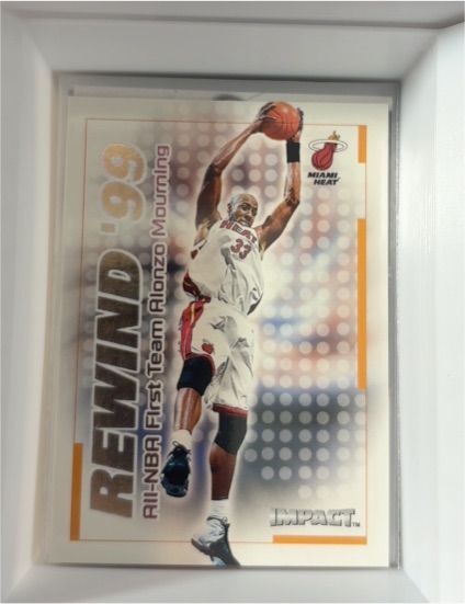 1999-00 Skybox Impact Rewind '99 #17 Alonzo Mourning — front