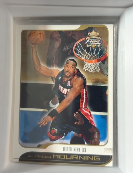 2001-02 Fleer Focus Jersey Edition #14 Alonzo Mourning — front