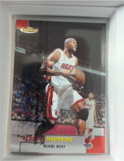 1999-00 Topps Finest #138 Alonzo Mourning Miami Heat — front