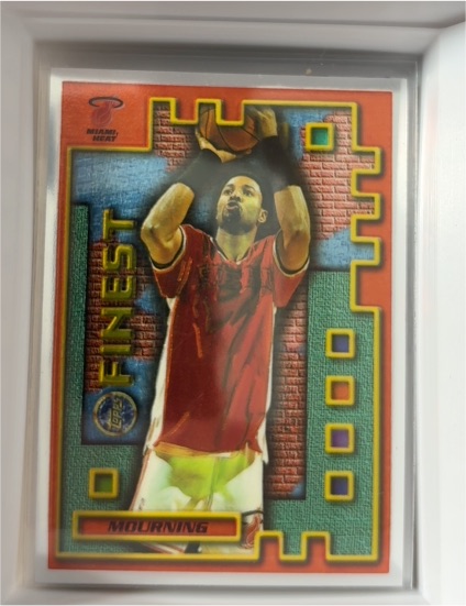 1995-96 Topps Finest #M23 Alonzo Mourning — front