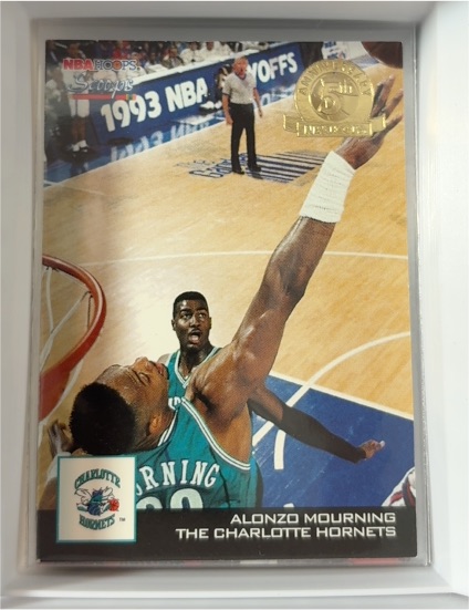 1993-94 SkyBox NBA Hoops Scoops Fifth Anniversary #HS3 Alonzo Mourning — front