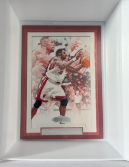 2006 Upper Deck Dwyane Wade Framed Art Card — front