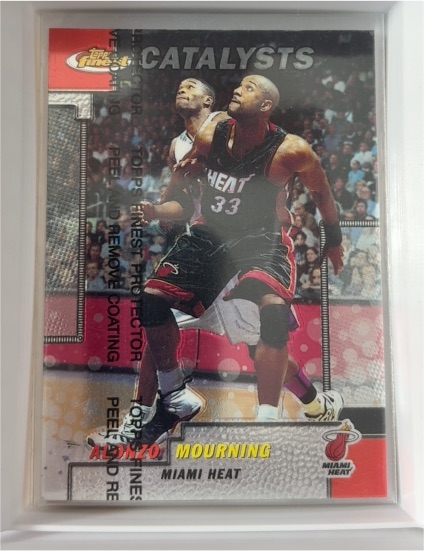 1999-00 Topps Finest #237 Alonzo Mourning Catalysts — front