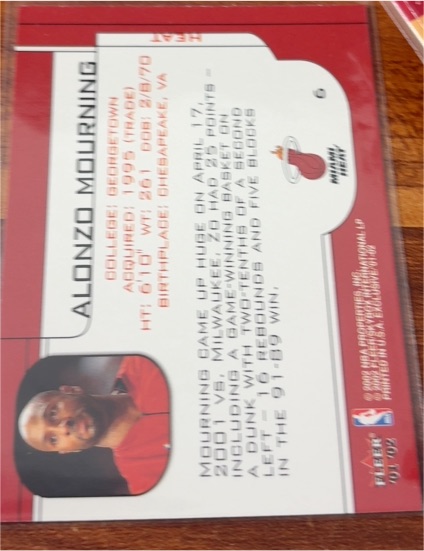 1992-93 NBA Skybox #DP2 Alonzo Mourning Rookie Card — front